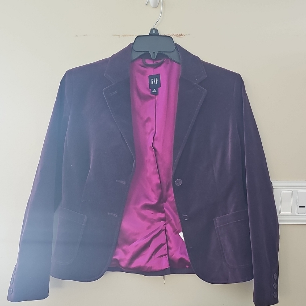 GAP Purple Blazer with Pink Lining